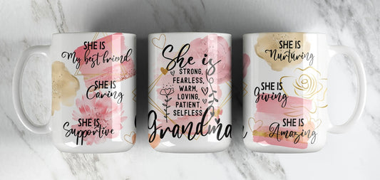 15 oz she is grandma mug