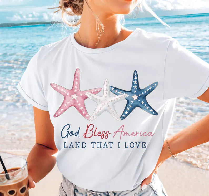 RWB starfish God bless America