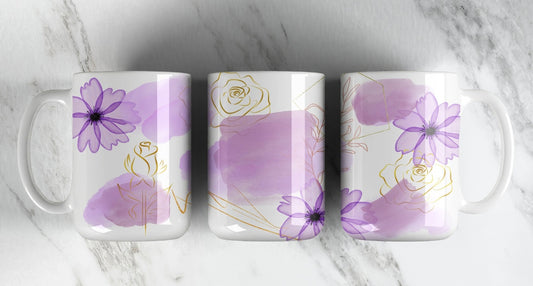 15 oz purple  mug