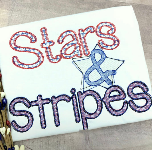 Emb - stars & stripes