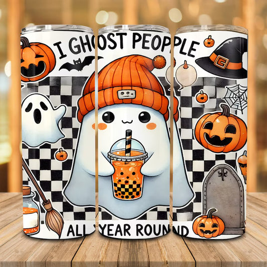 Ghost people all year tumbler