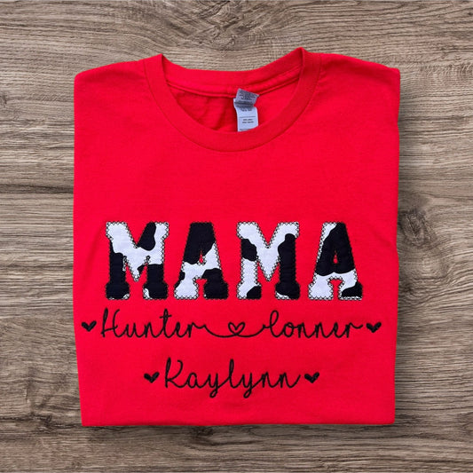 Emb - mama with cow fabric