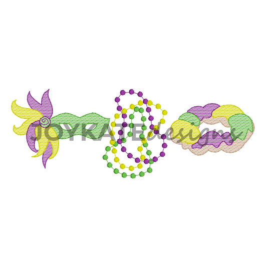 Emb - girl mask Mardi Gras