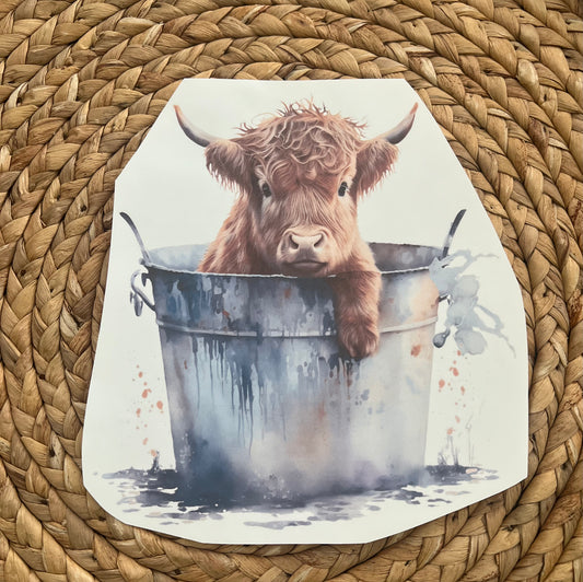 Toddler highland cow