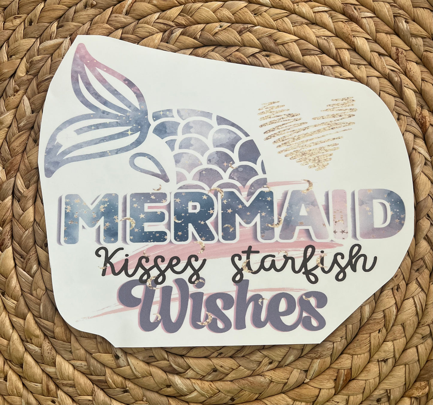 Toddler mermaid kisses