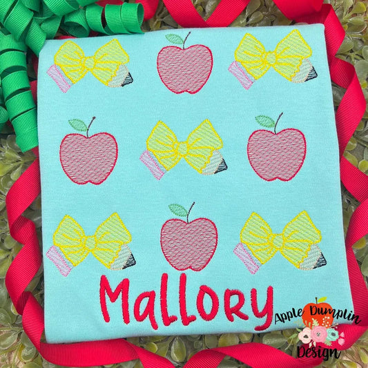 Emb - apples and crayon coquette