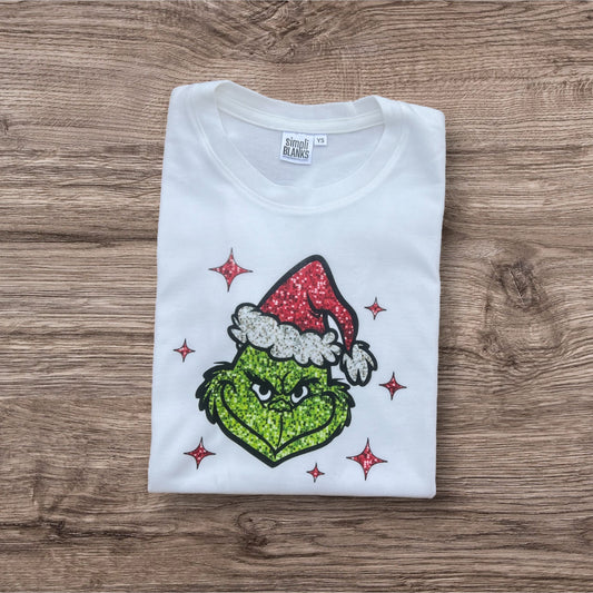Youth small gr!nch short sleeve