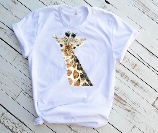 Sub - floral giraffe