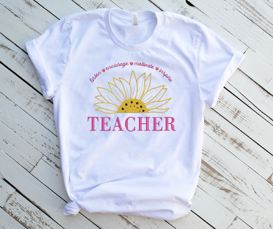 Emb - sunflower teacher